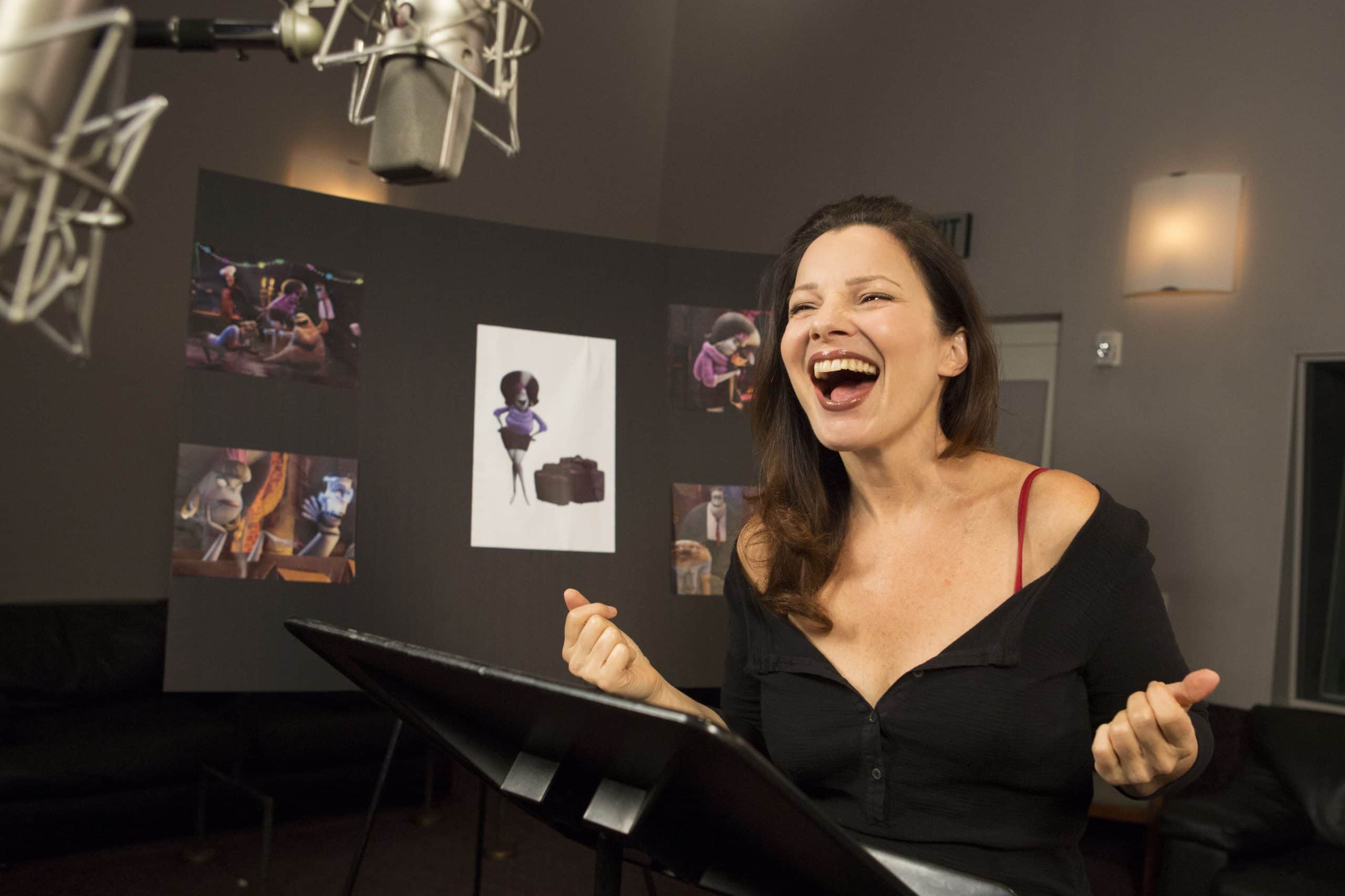 HOTEL TRANSYLVANIA 2, Fran Drescher in studio recording voice for character Eunice, 2015