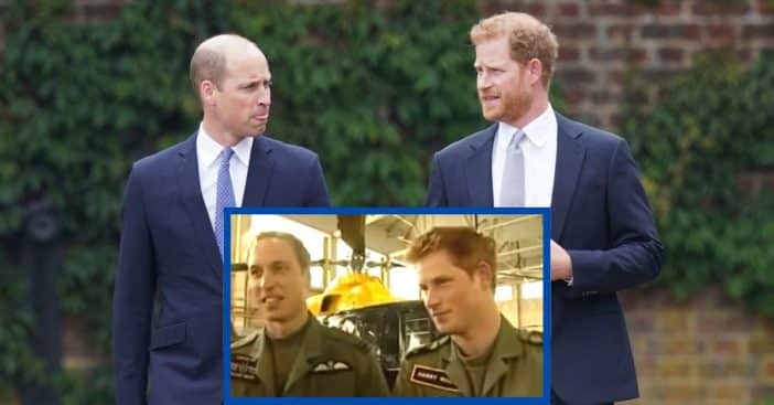 A 2009 clip of Prince harry and William has resurfaced