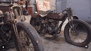 Many of the motorcycles Mike Wolfe owns are vintage