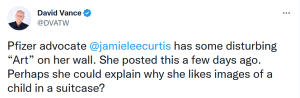 People who saw the photo of a child want answers from Jamie Lee Curtis, and felt disturbed by the sight