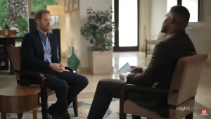Prince Harry, interviewed by Michael Strahan