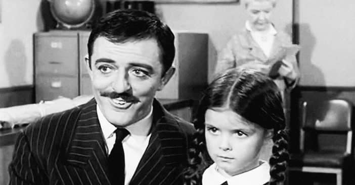 John Astin and Lisa Loring in 'The Addams Family'