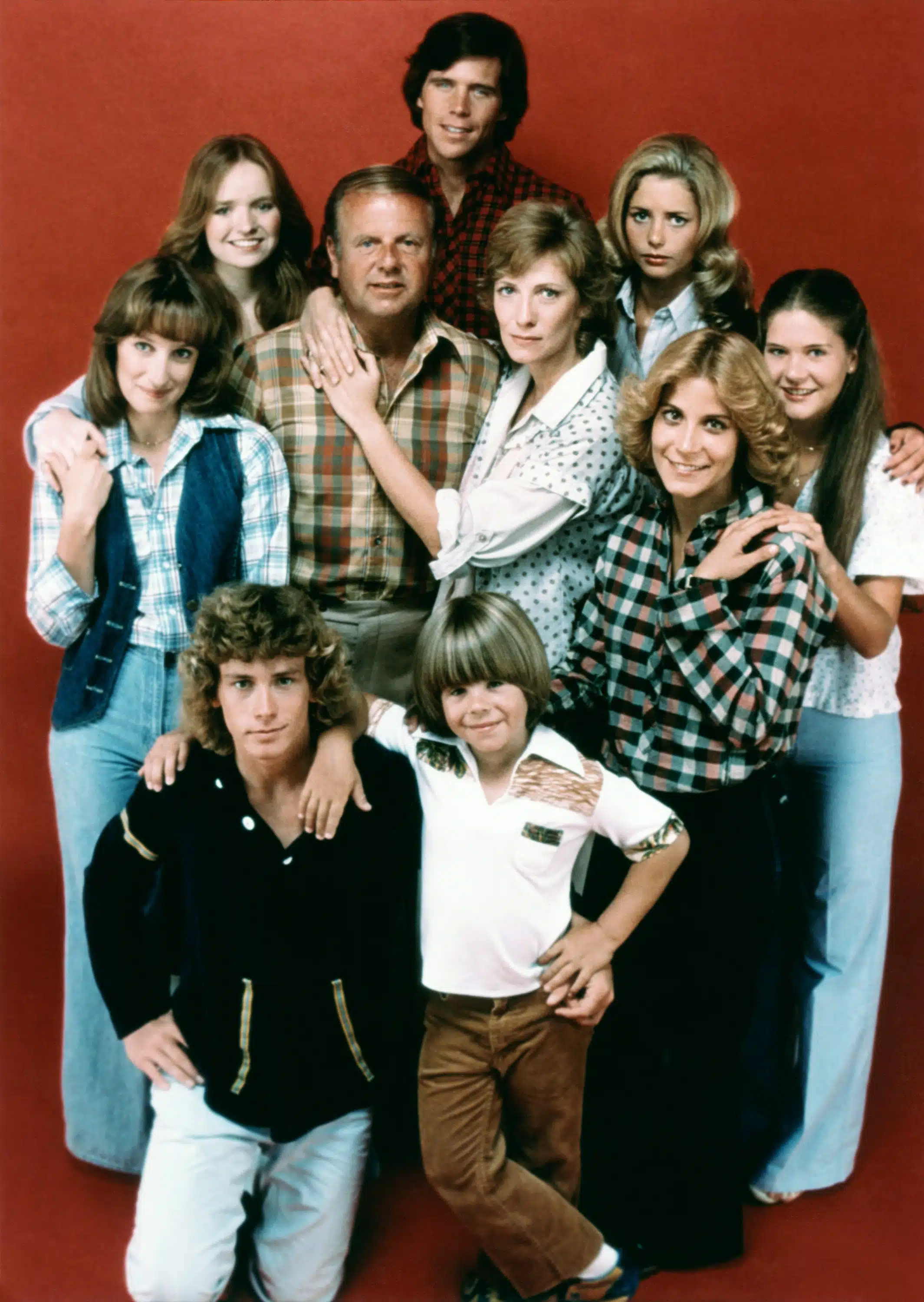 EIGHT IS ENOUGH, (back row, from left): Susan Richardson, Grant Goodeve, Dianne Kay, (center): Laurie Walters, Dick Van Patten, Betty Buckley, Connie Newton, (front): Willie Aames, Adam Rich, Lani O'Grady, 1977-81 