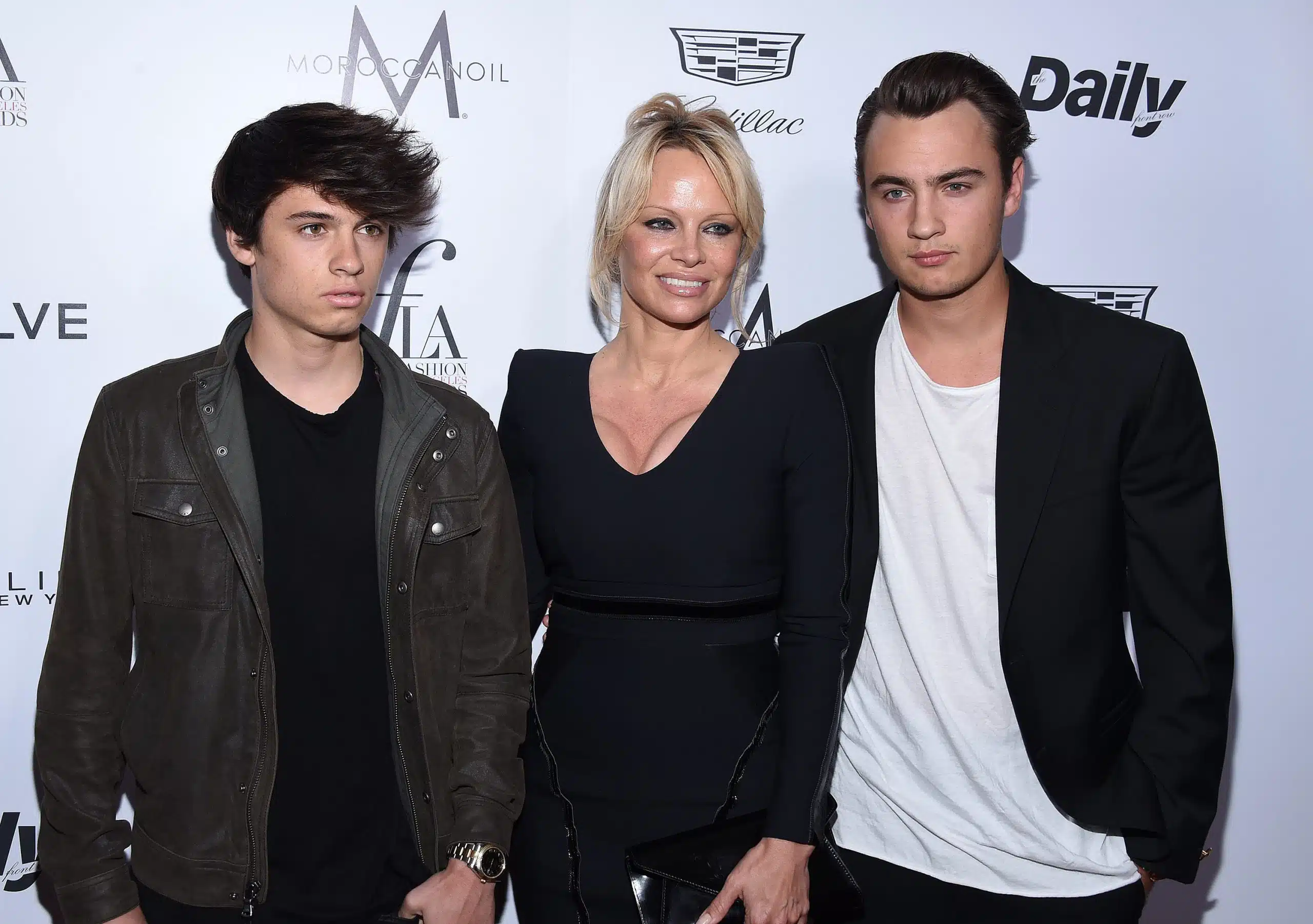 Pamela Anderson with her sons Dylan Lee and Brandon Lee