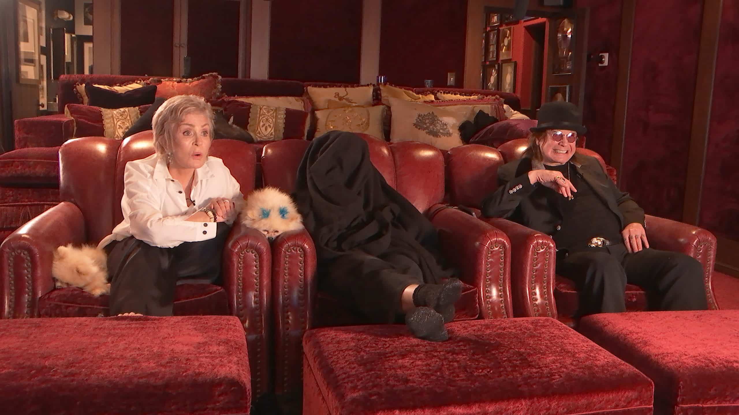 CELEBRITY WATCH PARTY, from left: Sharon, Osbourne, Kelly Osbourne, Ozzy Osbourne, The Celebrity Watch Party Has Begun, (Season 1, ep. 101, aired May 7, 2020)
