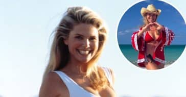 69-Year-Old Christie Brinkley Shows Off In A Red Swimsuit For Valentine's Day