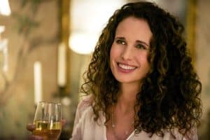 Andie MacDowell, like Sharon Stone and Matthew Perry, is trying out Raya