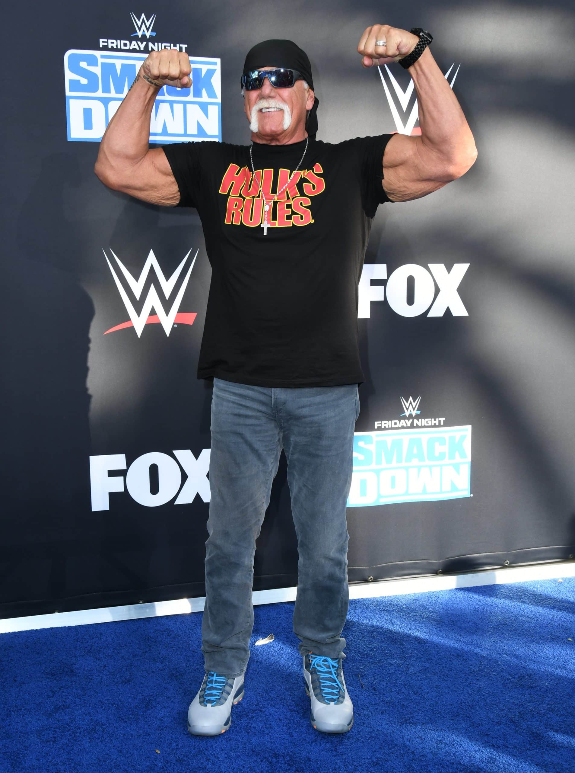 Hulk Hogan Seen Using Walking Stick After False Reports Claimed He Was ...