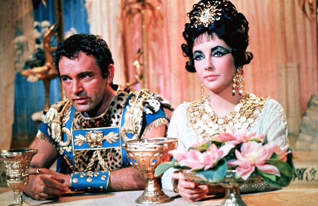 Richard Burton and Elizabeth Taylor in Cleopatra.