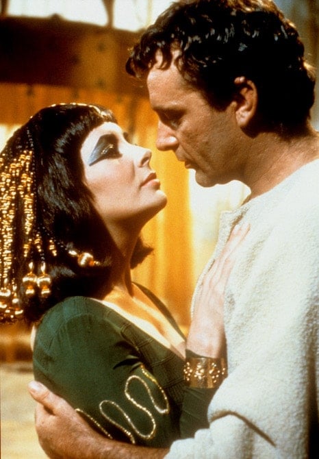 Elizabeth Taylor and Richard Burton in Cleopatra.