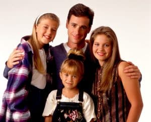 FULL HOUSE, clockwise from upper left: Jodie Sweetin, Bob Saget, Candace Cameron, Mary-Kate/Ashley Olsen