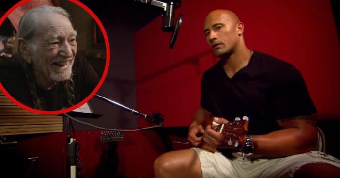 Willie Nelson gave Dwayne Johnson a guitar