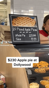 Apple pie at Dollywood