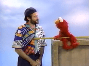 Both Robin Williams and Elmo had a good laugh