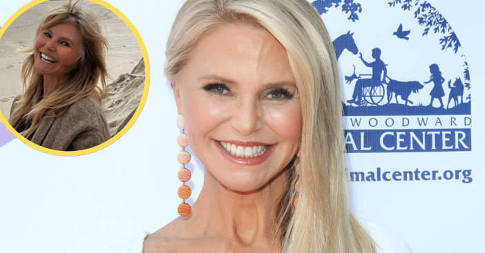 Christie Brinkley proudly shows off her gray hair