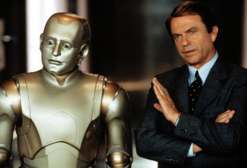 Robin Williams and Sam Neill in Bicentennial Man.