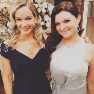 Heather Tom, right, beside Bold and the Beautiful actress Jennifer Gareis