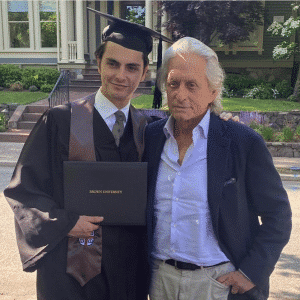 Michael Douglas was one proud father when Dylan graduated