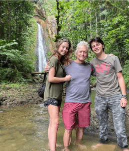 Michael and his two kids with Catherine