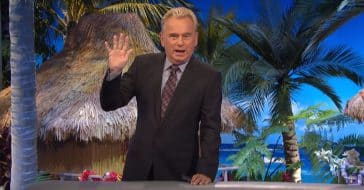 Pat Sajak swaps places with a team member