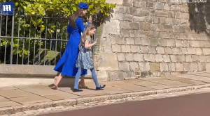 The two royals waved to the gathered crowds