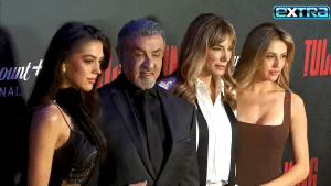 Cameras caught the moment Jennifer Flavin playfully choked husband Sylvester Stallone