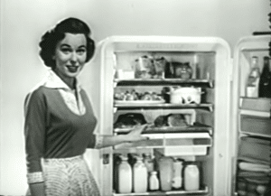 In the past, a refrigerator used to have a lot more for a lot less, shown in this '50s commercial