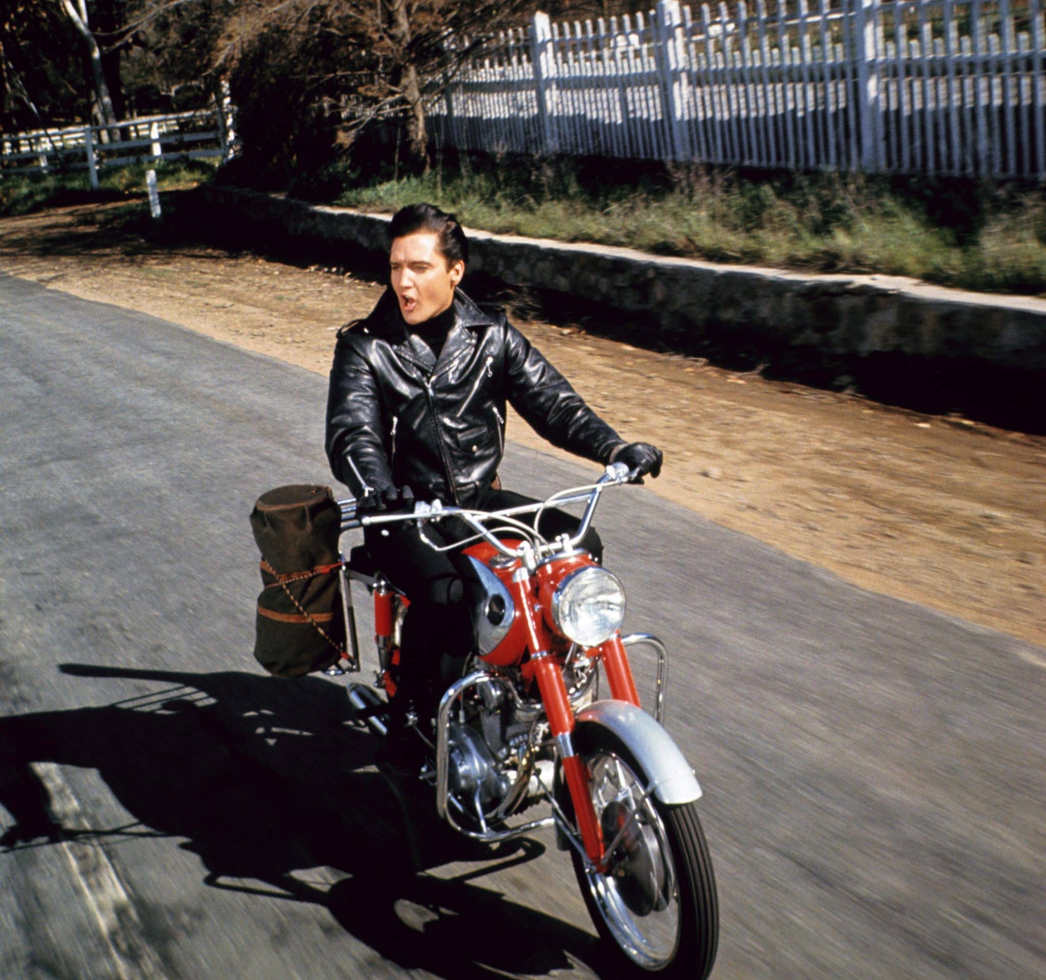 elvis on a motorcycle