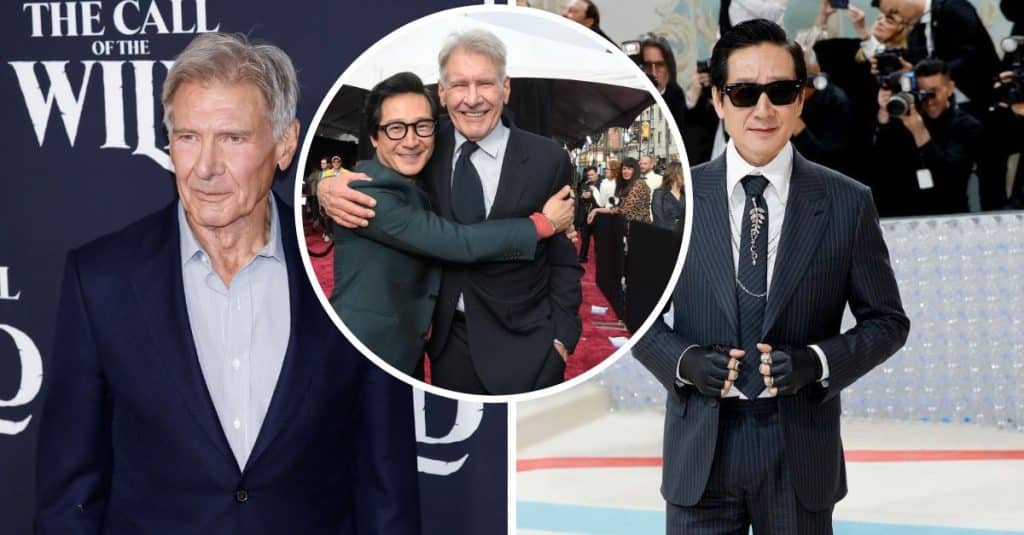 Harrison Ford Poses With Former CoStar Ke Huy Quan At 'Indiana Jones 5