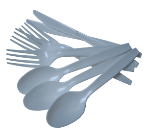 Plastic forks ward away animals by being unfamiliar