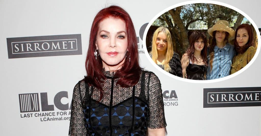 Priscilla Presley Poses With All Three Granddaughters In Twins ...