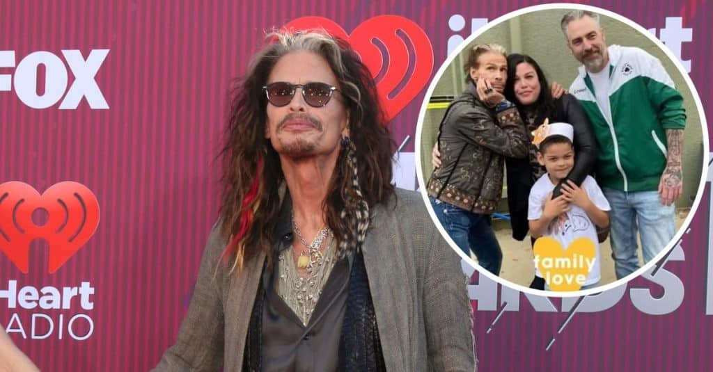 Steven Tyler Poses With Daughter Mia and Grandson Axton In Rare Photo