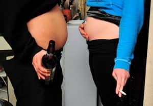 It wasn't uncommon for pregnant women to drink and smoke