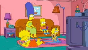THE SIMPSONS, from left: Lisa Simpson (voice: Yeardley Smith), Marge Simpson (voice: Julie Kavner), Bart Simpson (voice: Nancy Cartwright), Maggie