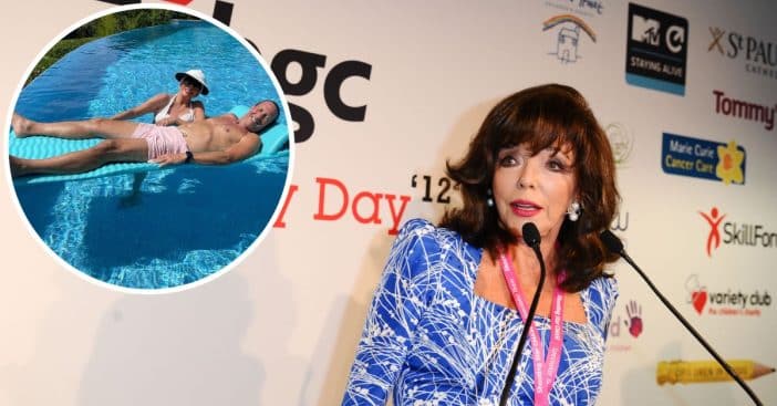 Joan Collins 90 Looks Gorgeous In Bikini As She Takes A Dip With 58 Year Old Husband 