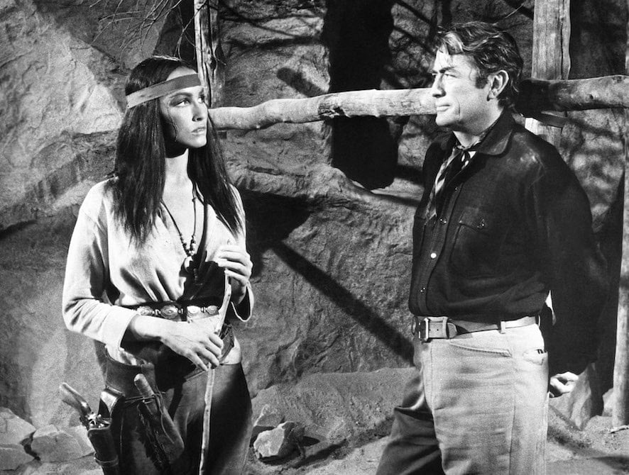 Julie Newmar and Gregory Peck in Mackenna's Gold