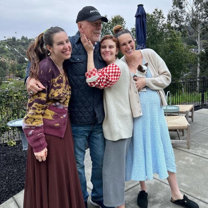 Bruce Willis and his daughters