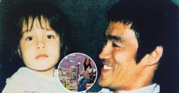Bruce Lee and his daughter