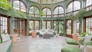 One of Mary's most favorite rooms was the glass conservatory