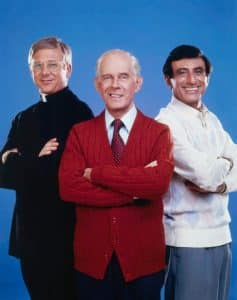 AFTERMASH, from left: William Christopher, Harry Morgan, Jamie Farr