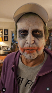 Chevy Chase perfectly channels the Joker as played by Heath Ledger