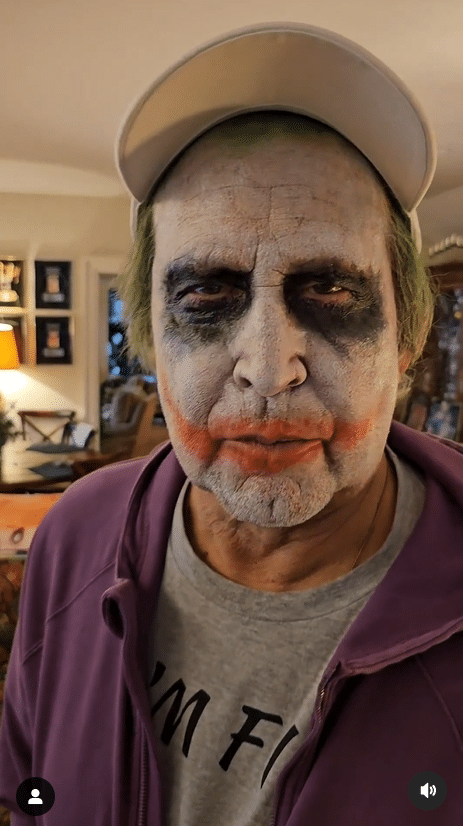 Chevy Chase Pays Terrifying Tribute To Heath Ledger In Full Joker Makeup