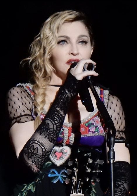 Madonna appears weary