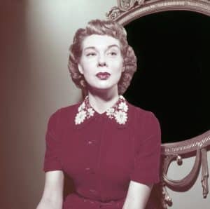 Joyce Randolph, during the time she appeaed in a production of the show 'Plain and Fancy' at The Music Circus in Lambertville, New Jersey