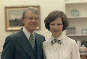 Rosalynn Carter and Jimmy Carter in the White House