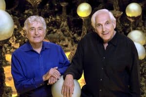 LAND OF THE LOST, from left: producers Sid Krofft, Marty Krofft