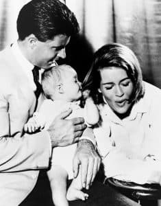 From left: Ricky Nelson, Kris Harmon Nelson with their baby daughter Tracy Nelson