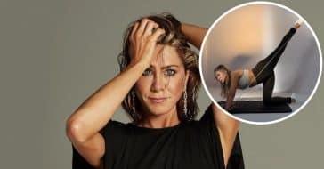 Jennifer Aniston Shows Off Super Toned Abs In Workout Video