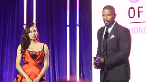 After a period where he couldn't walk, Jamie Foxx was grateful to be present at the award show