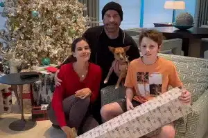 john Travolta extended happy Christmas wishes alongside Ella and Benjamin